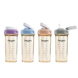 【hegen】PCTO™ 輕飲時光PPSU方圓型寬口吸管杯3.0 330ml(/奶瓶/母嬰用品/貝親/兒童學習水杯/小獅王辛巴)