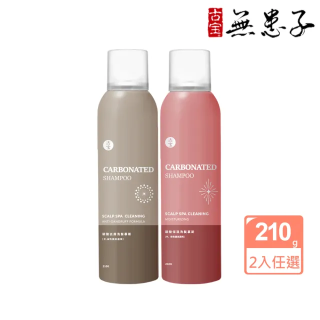 【古寶無患子】成分升級 碳酸洗髮慕斯2入 組合任選(去屑款/保濕款)