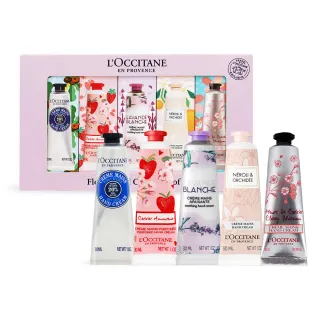 【L’Occitane 歐舒丹】30ml護手霜5件套組(乳油木+櫻花+白薰衣草+橙花&蘭花+莓莓戀櫻-國際航空版)