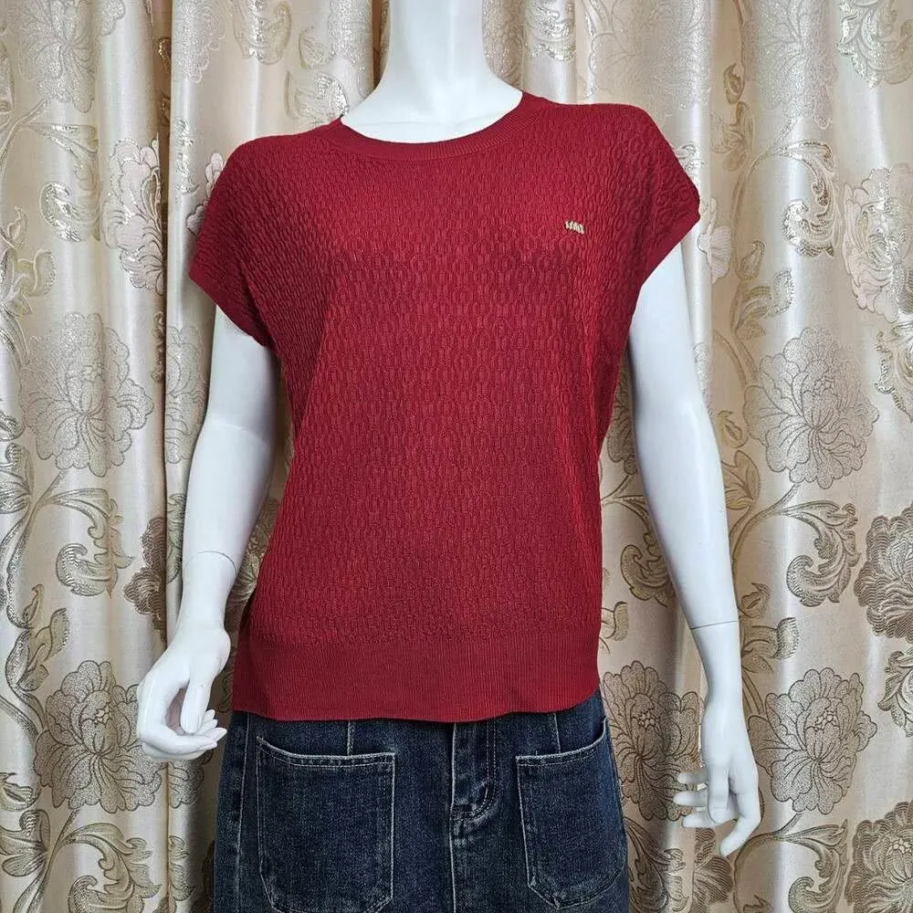 【SuperWands】小包袖緹花針織衫