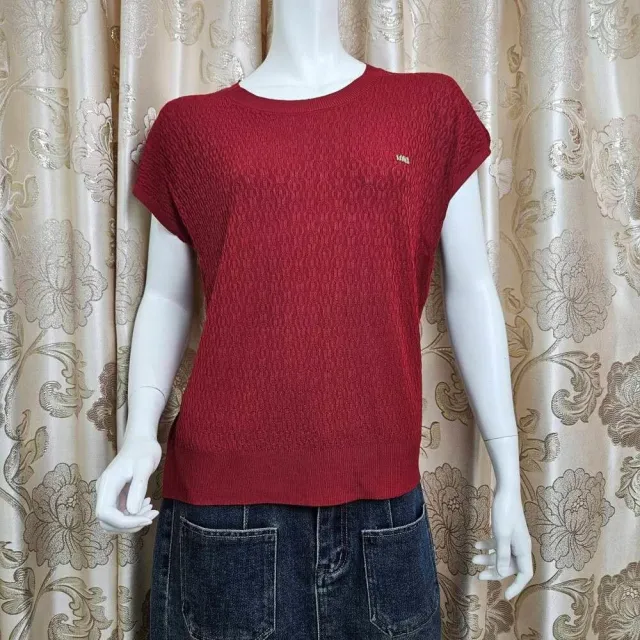 【SuperWands】小包袖緹花針織衫