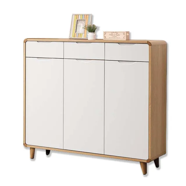 【BODEN】MIT台灣製 | 曼特4尺北歐風三門三抽鞋櫃