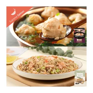 【美威鮭魚】鮭魚干貝海鮮丸+香蒜鮭魚花椰米 - 任選6入組(Q彈鮮美+高纖低卡)