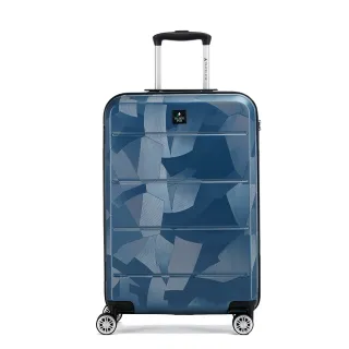 【TRAVEL FOX 旅狐】20吋閃耀 拉鍊箱 專利光學紋理 TSA海關鎖 旅行箱 行李箱 登機箱-藍