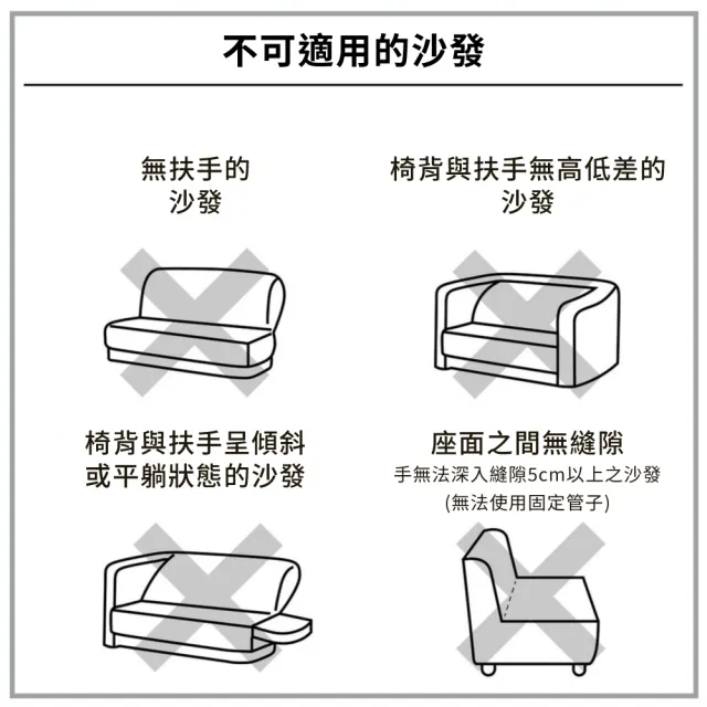 【NITORI 宜得利家居】伸縮式沙發套 SC-A07MT 3PW L GY(伸縮式沙發套 沙發套 沙發)
