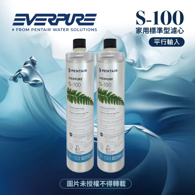 【Pentair】S100家用標準型淨水器濾心/S-100平行輸入濾芯-2入組(★美國原廠平行輸入全新品)