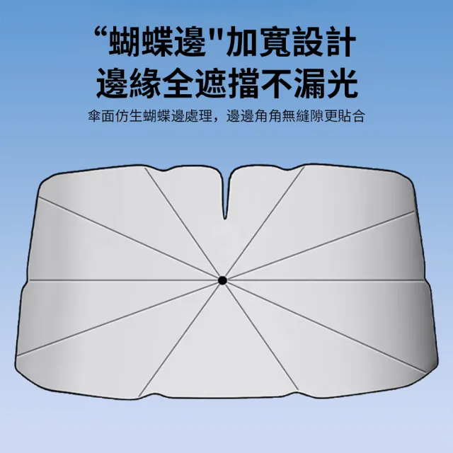 【YOLU】傘式防曬降溫汽車遮陽傘 前檔隔熱遮陽板 加粗十骨車用遮光傘 遮陽玻璃板罩(汽車隔熱板/遮陽簾)