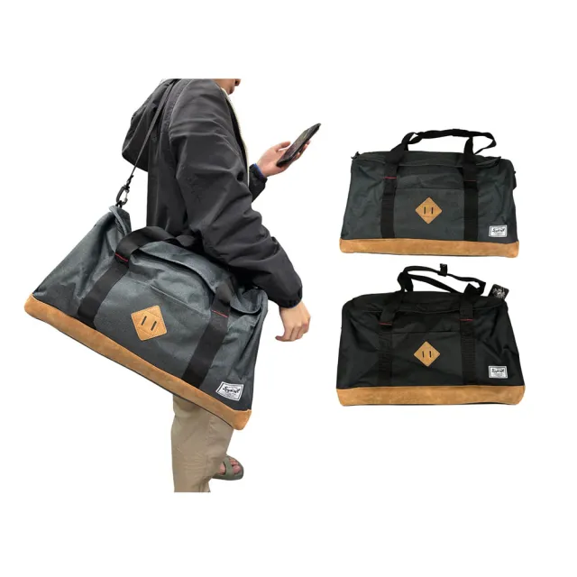 【SNOW.bagshop】雙11 旅行袋中大容量(U型大開口固定桿防水包 尼龍布手提肩斜側)