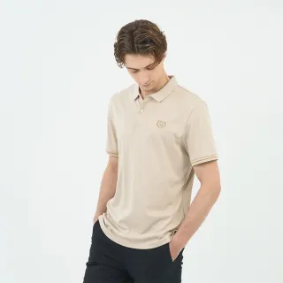 【GIORDANO 佐丹奴】男裝刺繡短袖POLO衫 Liquid Touch系列(04 米陶卡其)