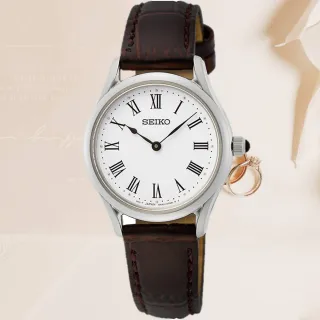 【SEIKO 精工】經典簡約羅馬時標女錶 白 29mm(SWR071P1.4N30-00K0J)
