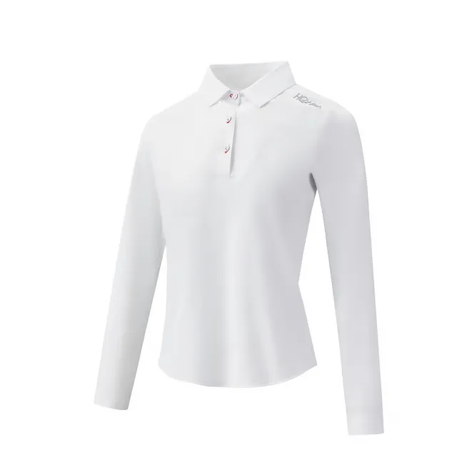 【HONMA 本間高爾夫】女款吸濕排汗長袖POLO衫 春夏季 日本高爾夫專業品牌(XS-L 淺綠 白色任選HWKC705R708)
