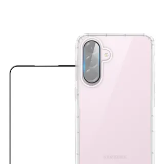 【Meteor】SAMSUNG Galaxy A56 5G 手機保護超值3件組(透明空壓殼+鋼化膜+鏡頭貼)