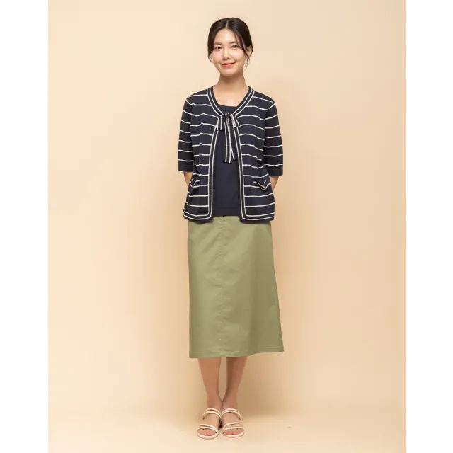 【perng yuh 芃諭名品】愜遊俐落 棉感 直筒裙(2025 SS Collection|4A春夏新品上市)