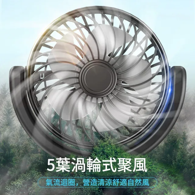 【The rare】汽車後座雙頭風扇 可調節渦輪循環扇車用後椅背風扇 車載風扇 電風扇(USB風扇 空調扇)