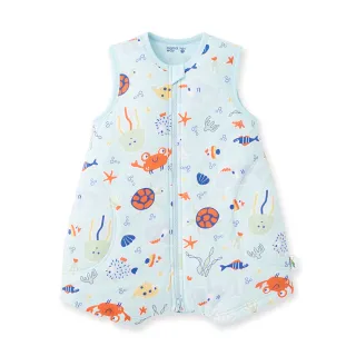 【mamaway 媽媽餵】抗菌防踢被-海洋生物 拉鍊款 薄款0-24M(嬰幼兒防踢背心)