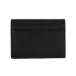 【BALLY】Ribbon 紅白條紋牛皮4卡卡片夾/名片夾(黑色)