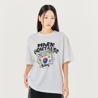 【Mark Gonzales官方旗艦】男女同款 韓國首爾T恤-白色