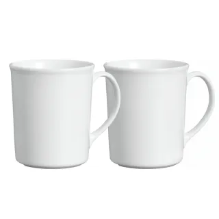 【CorelleBrands 康寧餐具】經典純白馬克杯-兩入組