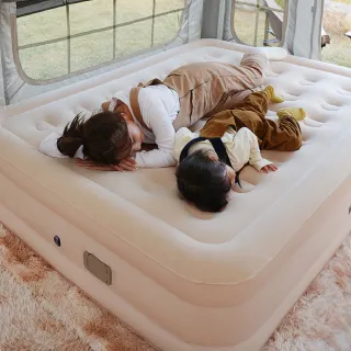 【TAS CAMP】附自動充氣機+充氣枕 自動充氣床墊 雙人最厚款40cm 雙面(自動充氣床 充氣床墊 充氣床 露營)