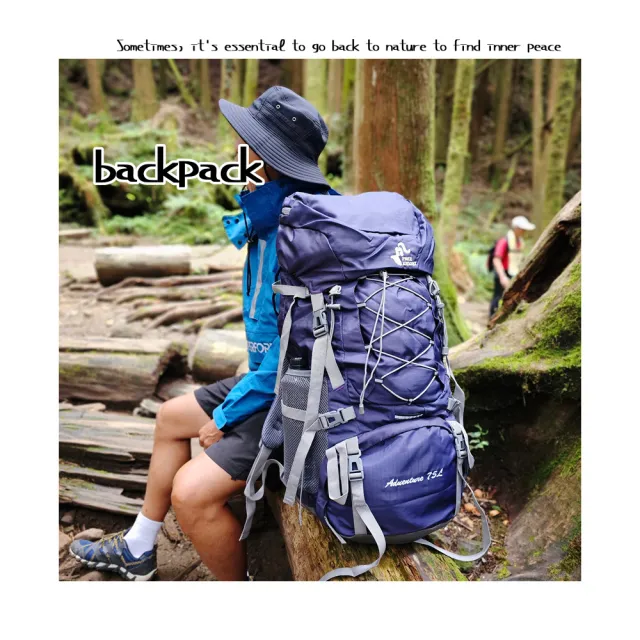 【May Shop】雙11 超大容量防水包 雙肩包 75L登山包 徒步旅行包贈防雨罩(附防雨罩)