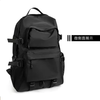 【MoodRiver】雙肩背包 後背包 筆電後背包 旅行背包 男生背包(防潑水 寬肩帶 胸前扣 多隔層 大 