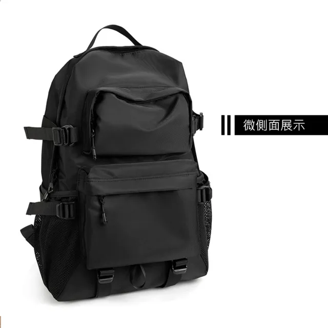 【MoodRiver】雙肩背包 後背包 筆電後背包 旅行背包 男生背包(防潑水 寬肩帶 胸前扣 多隔層 大 