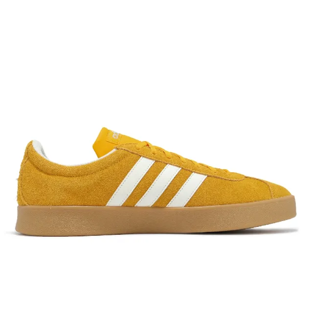 【adidas 愛迪達】休閒鞋 VL Court Classic 男鞋 女鞋 黃 白 麂皮 復古 愛迪達(JS4593)