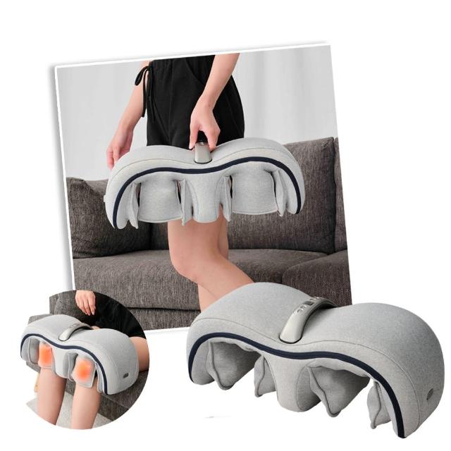 【HEALTHPIT日式舒適生活】溫感護膝足按摩器 HF-668(無線及功能把手設計 方便攜帶隨處使用)