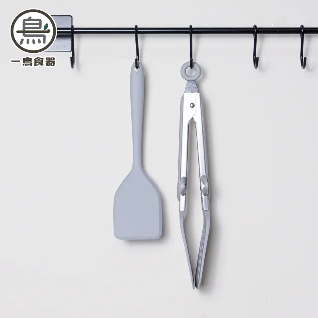 【一鳥】不沾鍋/氣炸鍋配件組(不沾桌食物鏟夾*1+多功能玉子燒鏟*1)