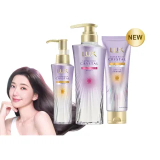 【LUX 麗仕】日本製 極輕光護膜抗濕3步驟全套組(頭髮雨衣 洗髮精450ml+髮膜180ml+髮油90ml)