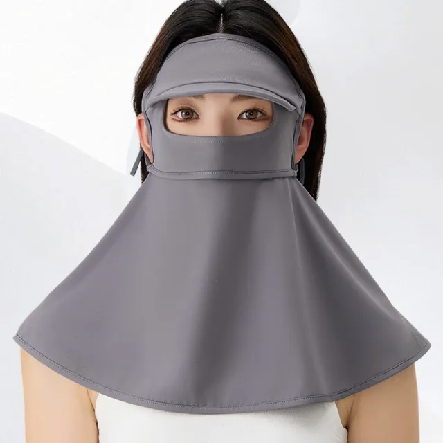 【KT DADA】臉部防曬 騎車面罩 帽子 防曬 面罩 防紫外線 透氣 防曬頭巾 護頸 防曬口罩 凉 