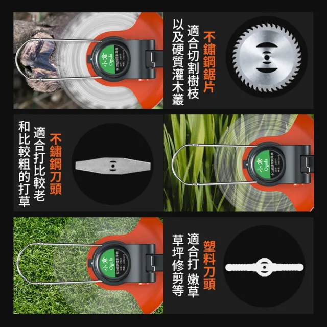 【Ogula 小倉】打草機 除草機 至尊款大功率（25000M）一電送大禮包(純銅電機/割草機)