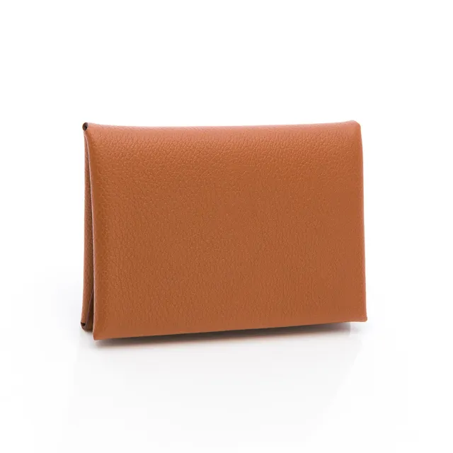 【Hermes 愛馬仕】Calvi Duo Compact card holder(棕)
