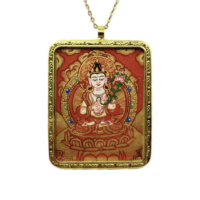 【藏古祥館】大勢至菩薩唐卡A0065(大勢至菩薩 唐卡 生肖屬馬 平安 吉祥)