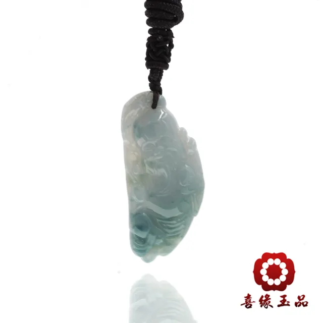 【喜緣玉品】壽公 天然翡翠A貨 如意壽公 玉珮-僅此一品(開運風水)(直)