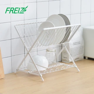 【FREIZ】Blance 折疊式碗盤餐具瀝水架(碗碟收納架/餐具架/杯架/瀝水置物架/廚房置物架)
