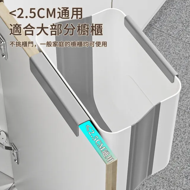 【CAM】掛式折疊垃圾桶 大容量廚房垃圾桶 廚餘垃圾桶 洗衣桶 儲物桶 壁掛收納桶 10L  禮物