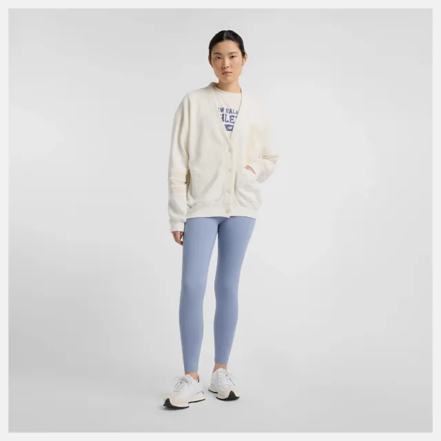 【NEW BALANCE】NB 外套 女 棉質 刷毛 美規 米白 WT51515SST