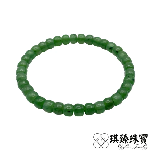 【琪臻珠寶】天然和田玉碧玉算盤珠手串手珠(6mm算盤老型珠_和闐玉_隨機出貨_618狂歡節_限時搶購)