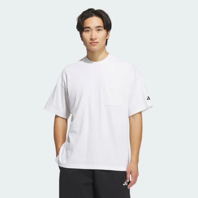 【adidas 愛迪達】Pocket Tee 男 T恤 運動上衣 休閒短袖 白 亞版(JM2027)