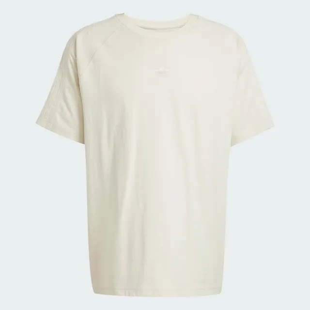 【adidas 愛迪達】P Ess Tee 男 T恤 運動上衣 休閒短袖 米白 亞版(JD3277)