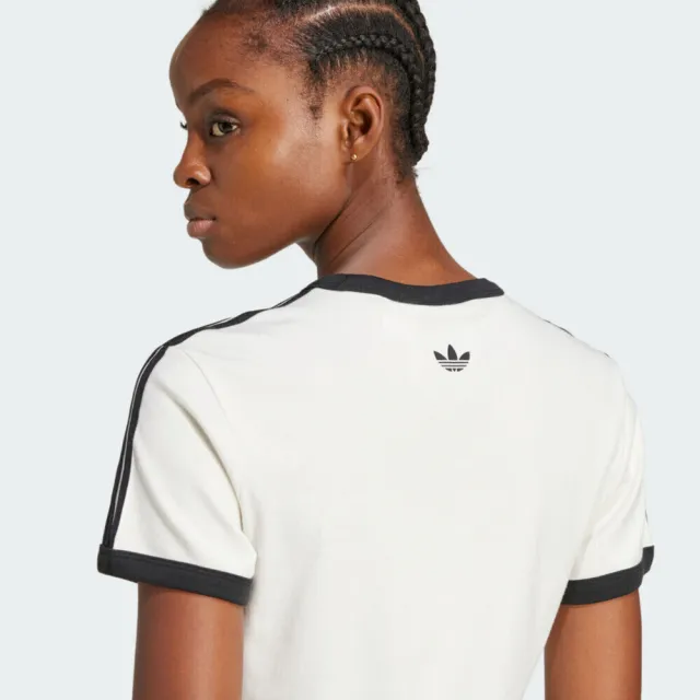 【adidas 愛迪達】Smiley Cali Tee 女 T恤 運動上衣 休閒短袖 白 亞版(JD3591)