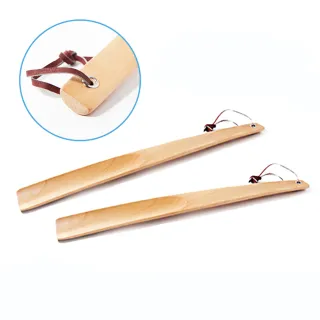 【鞋博士嚴選鞋材】極緻荷木鞋拔38.5cm(高品質加厚款耐用支撐力佳 長鞋拔 優雅弧度設計)