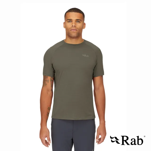 【RAB】Sonic Tee 短袖透氣排汗衣 男款 淺卡其 #QBL01