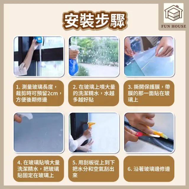 【FUN HOUSE】無膠靜電玻璃貼-4入組(窗戶玻璃貼 靜電貼 防窺玻璃貼 靜電玻璃貼 霧面玻璃貼 玻璃靜電貼)