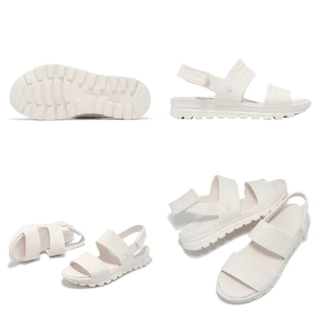【SKECHERS】涼鞋 Arch Fit Footsteps-Sunny Days 女鞋 米白 支撐 緩衝 雙帶(111461-WHT)
