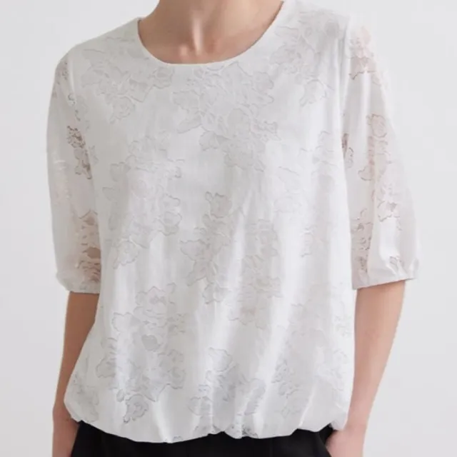 【SuperWands】經典優雅蕾絲精細綿上衣組