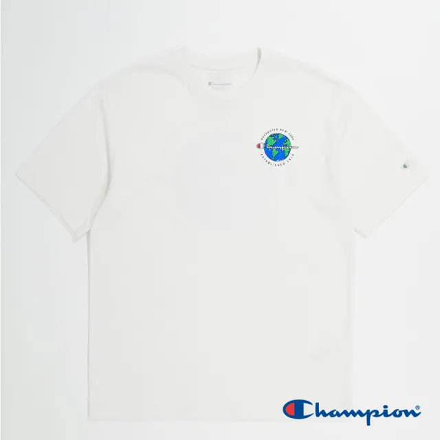 【Champion】官方直營-ROCHESTER系純棉印花短袖TEE-男(淺米色)