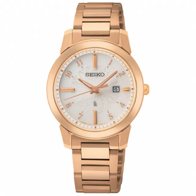 【SEIKO 精工】LUKIA 廣告款LUKIA 綻放太陽能女錶/31mm 父親節 (V137-0DK0P SUT418J1)