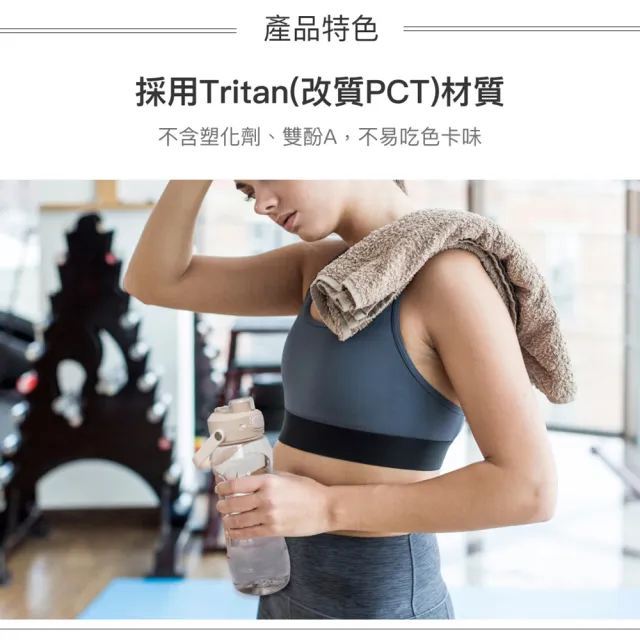 【LocknLock 樂扣樂扣】官方直營 Tritan手提彈蓋流線水壺1000ml 2入(三色任選)